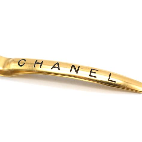 gold chanel barrette|Chanel Hair Accessories .